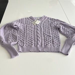 Alc purple cable sweater